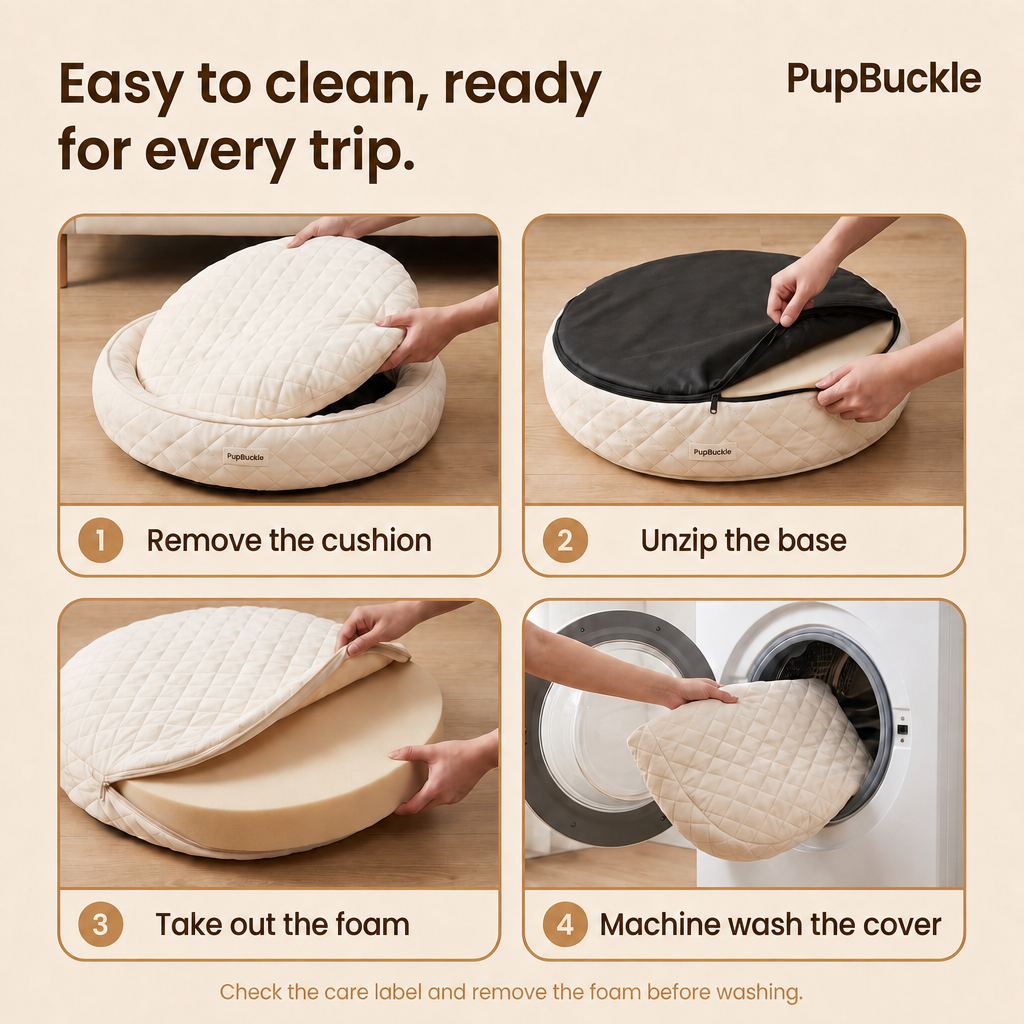 Removable, machine-washable cover